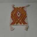 JOJUSIS Boho Lumbar Throw Pillow Covers with Handmade Tassels Decorative Woven Tufted Orange Lumbar Pillowcase for Couch Bedroom 12 x 20 Inch