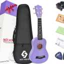Soprano Ukulele Beginner Pack, 21 Inch Basswood kids Ukuleles Starter Kit with Gig Bag Spare Strings Tuner and Picks. (purple)