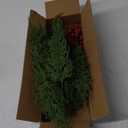 40 Pcs Artificial Pine Sprigs Faux Greenery Stems Pine Picks Plastic Christmas Decor - DIY Holiday Accessories (40, Green)