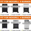 Full-Size Griddle Inserts for Nexgrill Home Depot 4 Burner & 5 Burner Grills 720-0830H 720-0830X 720-0888 720-0888N, Flat Top Griddle with Silicone Handles for Nexgrill 5 Burner 720-0882A 720-0882S