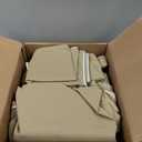 Outdoor Style Daybed Cushion Cover Set, Water-Resistant Twin Triple with Piped Edges Swing Mattress Bolster Pillow Fitted Sheet Cover, 
Light Brown