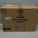 Favoyard Collapsible Wagon Carts Foldable 150L & 360LBS Portable Folding Wagons with All-Terrain Wheels & Brakes Heavy Duty Outdoor Utility Cart for Grocery Camping Shopping Sports Garden, Black