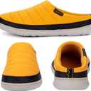 LazyStep Men's Slip on Slippers Indoor Outdoor House Shoes Memory Foam Clogs for Men (Yellow, M)