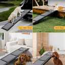 PetThem Upgraded Dog Ramp for Car 71'' X-Long & 19.7" Wider Folding Dog Ramps for Large Dogs with Non-Slip Rug Surface Portable Doggy Ramps for SUV Car & Truck, Up to 250 LBS