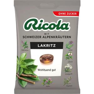 Ricola Licorice Sugarfree Throat Cough Drops Imported from Germany Shipping from USA - 75g