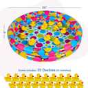 Gamie Duck Pond Matching Carnival Game for Kids, 36" x 6" Inflatable Pool & 20 Plastic Ducks with Numbers, Water Outdoor Game for Kids, Fun Memory Game for Backyard, Birthday Party Field Day Games