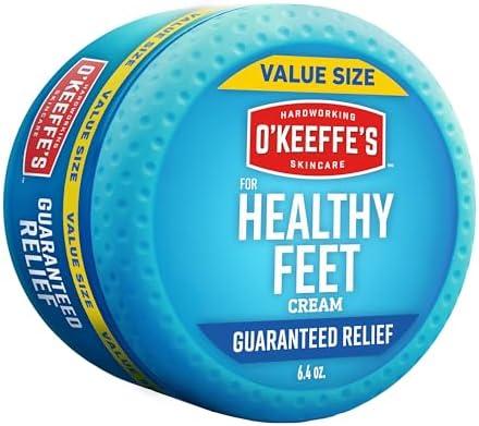 O'Keeffe's for Healthy Feet Foot Cream - 6.4 oz Jar (1 Pack) Relief for Extremely Cracked, Dry Feet, Repairing Skincare, Instantly Boosts and Retains Moisture Levels