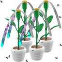 Fly Fans for Tables, Flowerpot Modeling Fly Repellent Outdoor Indoor, Food Fans for Camping, Picnic, Fishing, USB & Battery Powered (4 Packs)