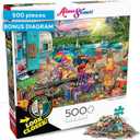 Buffalo Games - Aimee Stewart - Family Campsite - Look Closer - 500 Piece Jigsaw Puzzle for Adults with 10 Hidden Images - Challenging Puzzle for Game Nights - Finished Size 21.25 x 15.00