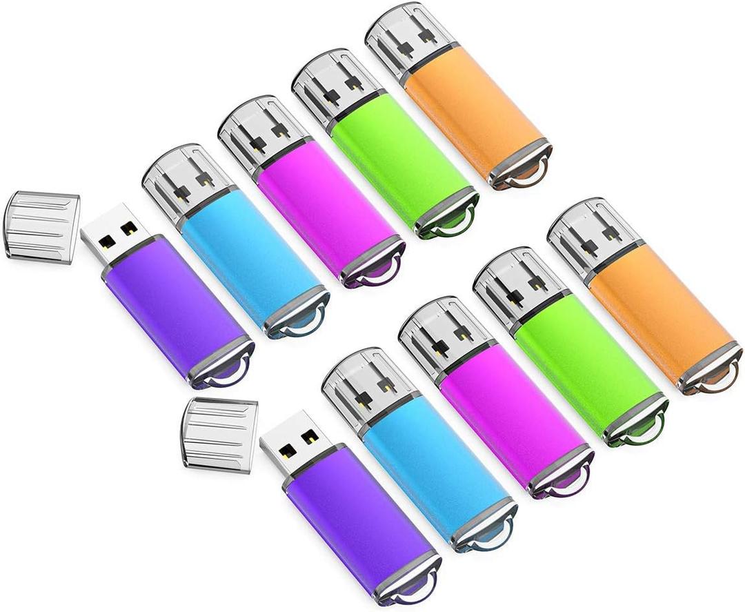 Wholesale (Mix Pack) (16MB-64GB) USB 2.0 Metal Flash Memory Stick Pen Drive Storage Thumb U Disk Lot (5PCS - 128MB)
