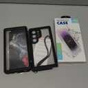 2025 New for Samsung Galaxy S24 Ultra Case Waterproof, [Built-in Camera & Screen Protector][Military Grade Shockproof][IP68 Underwater][Dustproof][Dropproof] Full Body Phone Case for S24 Ultra 6.8" (Black/Clear)