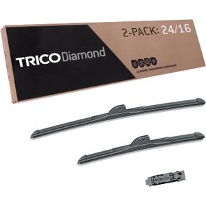 TRICO Diamond 24" + 16" Premium Automotive Replacement Windshield Wiper Blades (Set of 2), Passenger and Driver Side All-Weather Beam Wiper Blades for Select Vehicle Models