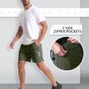 CANGHPGIN 2 Pack Mens Workout Athletic Shorts 7 inch Inseam Quick Dry Hiking Shorts Men Lightweight Sports Gym Shorts Running (Black, XXXL)