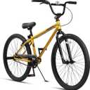cubsala 24 Inch BMX Race Bike Trident Bicycles Beginner-Level to Advanced Riders with 2 Pegs Trick Cycling and Professional Riding, Gold