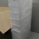 Qunclay 6 Plastic Freezer Organizer Bins with Wheel Set Clear Tall Narrow Kitchen Pantry Organizer Snack Storage Containers for Office Refrigerator(10 x 13.3 x 5.5 Inches)