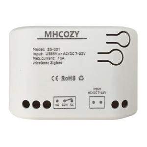 Smart Home Dry Contact Zigbee Relay Switch, Remote Control Zigbee Switch for Light Garage Door, Compatible with Alexa Google Home,Zigbee hub Needed (1CH)