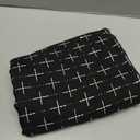 ZWJD Pillow Covers 16x16 Set of 2 Soft Polyester Textured Pillow Covers with Stylish Flange Edge Cozy Farmhouse Throw Pillows for Couch Bed Sofa Living Room (Black)