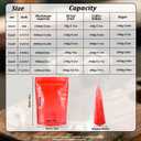 100 Pack Stand up Bags, Resealable Bags, Smell Proof Bags for Sealing Storage, Scratch Resistant Hand Storage Bags. (Red, 5.57.9 inch)