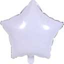 [10 Pack] Star Shape Foil Balloons, 18" Mylar Aluminum Foil Balloons 45cm Decorations for Birthday Party Wedding Engagement Party Celebration Holiday Show Party Activities (White, 18Inch)