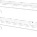 PROWORX Closet Shelves Wall Mounted with Hanging Rod, 2 Pack 4 ft x 12 in White Wire Shelving Kit, Metal Wall Shelf Organizer for Home, Pantry, Laundry Room Storage, 48 inches x 12 inches x 2 inches