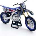 Dirt Bike Motorcycle Model 1:12 Scale Diecast No. 101 Motocross Motorbike with Realistic Details, Alloy Body, Display Gift for Enthusiasts