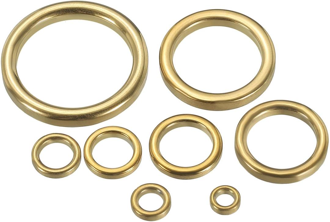 PATIKIL Fishing Rod Repair Kit 0.24-1.18in, 24Pcs 8 Size Ceramic Guides Ring Replacement Fishing Pole Eyelet Repair for Saltwater Freshwater, Gold