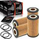 A-Premium 4-PC 10K Miles Protection Oil Filter Compatible with Chevrolet Equinox, Malibu, Cruze, Cruze Limited, Colorado, Sonic & GMC Terrain, Canyon & Buick Encore & Pontiac & Saturn & Suzuki