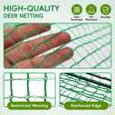 DOLEMODUO Plastic Mesh Fencing 6FT x 100FT, Garden Bird Netting & Deer Fence, Temporary Animal Barrier for Deer Pets Rabbits Chickens Wildlife, Green Protective Netting for Plants Fruit Vegetables