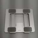 Amazon Basics Sturdy and Portable Ergonomic Laptop Stand for Desk, Adjustable Riser, Fits all Laptops and Notebooks up to 17.3 Inch, Silver, 10 x 8.7 x 6 in