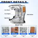 JFN Headlights Assembly W/Bulbs for 2020-2022 Ford F250 F350 Super Duty Halogen Models, Chrome Housing Amber Reflector, Driver and Passenger Side, Replacement FO2502405 FO2503405 LC3Z13008A/B