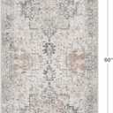 GENIMO Runner Rug 2x5 Non Slip Machine Washable Vintage Hallway Runner Rug, Low Pile Lightweight Rugs for Entryway, Hallway, Kitchen and Corridor, Light Taupe Brown