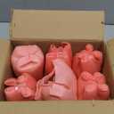 MyGift Vintage Design Embossed Fleur De Lis Clear Glass Bottles with Cork Lid, Apothecary Flower Bud Vases, Set of 6