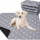 Lepark Washable Pee Pad for Dogs of 2Pack Reusable Puppy Non-Slip Pet Training PadsGrey,36x41 (Gray)