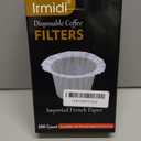 Irmidi 300 Count Disposable Coffee Filters Compatible with Keurig Brewers Single Serve 1.0 and 2.0, Use with Reusable K Cup Coffee Pods