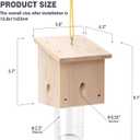 Carpenter Bee Trap for Outside - Pentroof Style Nature Hanging Wood Carpenter Bee Traps Outdoor - Best Bee Trap - Insect Traps with Removable Vault