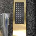 Gold Shower System, 10'' Square Rainfall Shower Head with Handheld Combo Spray, Bathroom Brushed Gold Shower Faucet Set with Valve, 59'' Shower Hose, Shower Trim Kit and Diverter, Wall Mounted