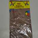 HEIPINIUYE 2 Pack Brown Round Tablecloth 84 Inch Round Plastic Table Cloth Waterproof Disposable Round Table Cover for Party Birthday Camping Picnic Baby Shower Circle Tablecloth