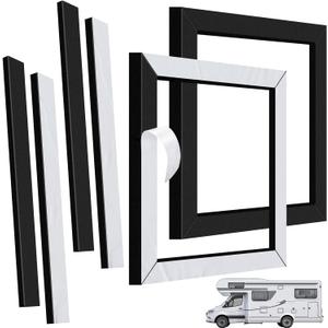 1 Set RV AC Gasket, 14x14 Inch Universal RV Roof Air Conditioner Gasket and Seal Kit, RV Air Conditioner Repair Replacement Includes Self-Adhesive Picture Frame Gasket and Leveling Pads