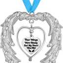 10 x Angel Wing Memorial Christmas Ornaments, Remembrance Sympathy Gifts,Your Wings were Ready But My Heart were Not Ornament for Xmas Tree,in Memory of Loved one Gifts for Loss of Loved one