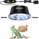 REPTI ZOO UVB Reptile Light with Dimming, LED UVB Light Bulb Fixture for Bearded Dragon Gecko Lizard Turtle Snake, Adjustable Brightness UVA UVB Lamp for Tropical & Desert Reptile,4"D x 4"W x 1.6"H