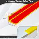 2 x Rubber Edge Trim, Self Adhesive L Shaped Edge Trim, Small Size Peel and Stick Edge Trim for Tile, Wall and Furniture Edges, Yellow Color, 10Ft
