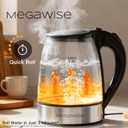 Megawise Electric Glass Kettle with Auto Shut-Off (1.8L)