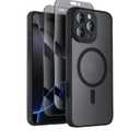 Symcele Designed for iPhone 16 Pro Max Case, Compatible with MagSafe, with Privacy Screen Protectors X2, [Camera Protection] [15FT Military Drop Protection] Shockproof Phone Case 6.9 inch, 2024, Black