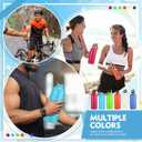 Yaomiao 36 Pcs Lightweight Aluminum Water Bottle Bulk 17 oz Leak Proof Bike Water Sports Bottles with Buckle and Twist Cap Team Reusable for Sports Gym Bicycle Camping(Bright Tones)