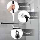 ZUEXT 2 Pack 42 Inch Extra Long Matte Black Bathroom Grab Bars, 1.25" Dia