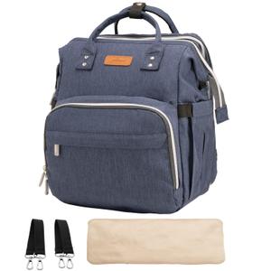 ASANI Diaper Bag Backpack, Baby Bag Waterproof Travel Diaper Bags with USB Charging Port for Baby Girls Baby Boys,w Stroller Straps (Grey