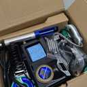 WEP 927-IV Soldering Station Kit High-Power 110W with 3 Preset Channels, Sleep Mode, LED Magnifier, 5 Extra Iron Tips, Tip Cleaner, 2 Helping Hands, Tip Storage Slots, Lead-free Solder Wire, Tweezers