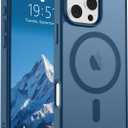SUPFINE Magnetic for iPhone 16 Pro Case(Compatible with MagSafe)(Military Grade Drop Protection) Slim Translucent Matte Shockproof with Anti-Fingerprint Phone Case,Deep Blue