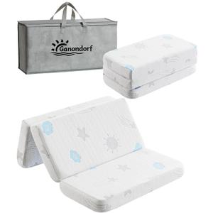 Ganondorf 38"X26" Trifold Pack and Play Mattress Pack N Play Mattress Dual-Sided Memory Foam Baby Mattress Pad