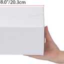 Calenzana 8x6x4 Shipping Boxes Set of 40, White Corrugated Cardboard Box for Mailing Packing Gifts Small Business